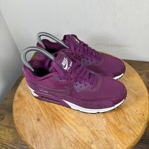 Nike Air Max 90 Bordeaux Purple Corduroy Womens Sneakers 921304-601 Size 6.5